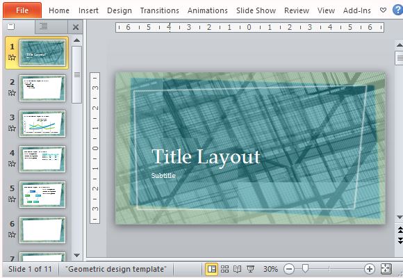 geometric design template for