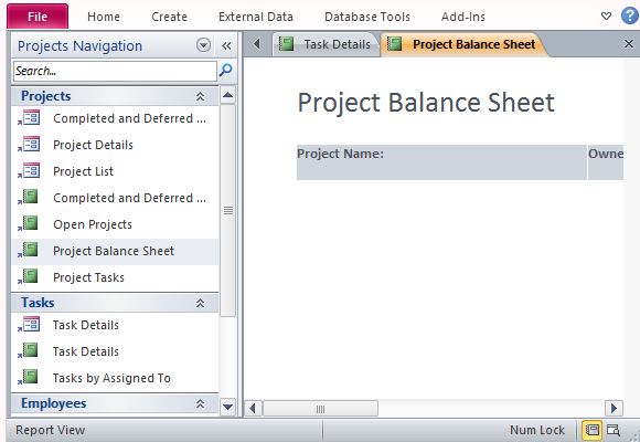 free project management template for access access project management database