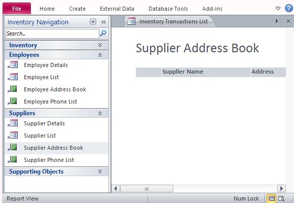 free inventory management template for access