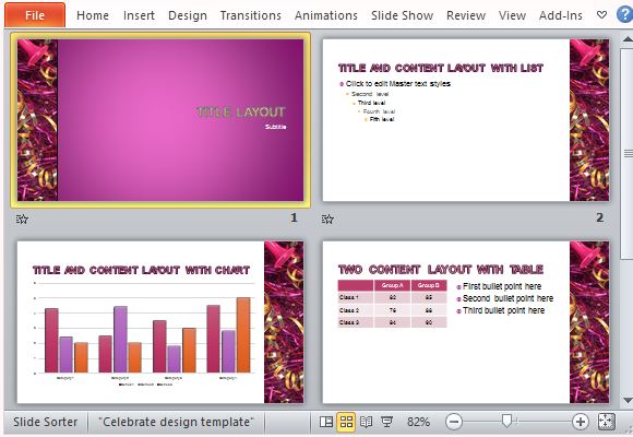 celebrate it templates