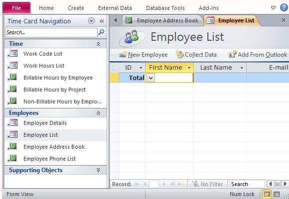 track employee hours with desktop time card template for access