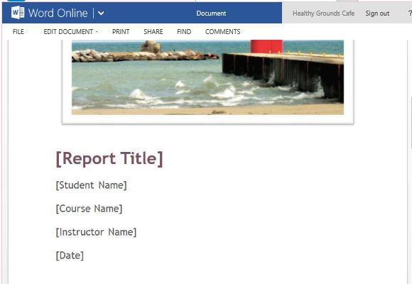 free student paper template for word online recommendation report title page