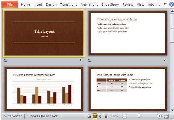 classic book template for powerpoint