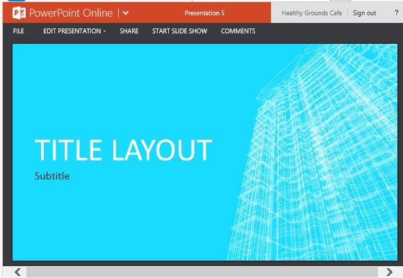 Business Wireframe Building Template For PowerPoint Online