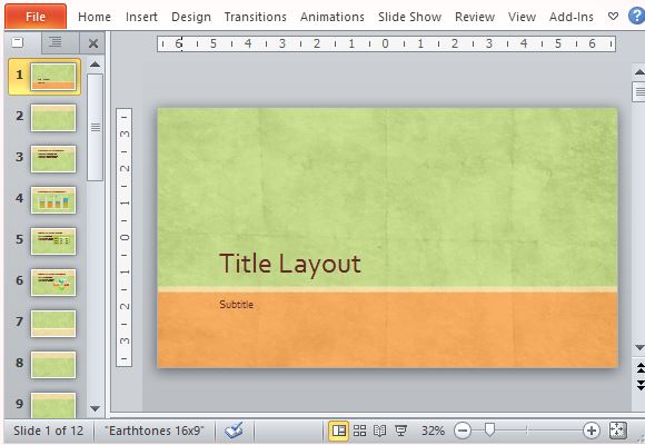 earth tone powerpoint template tone powerpoint