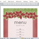 Elegantly Festive Holiday-Themed Menu Template