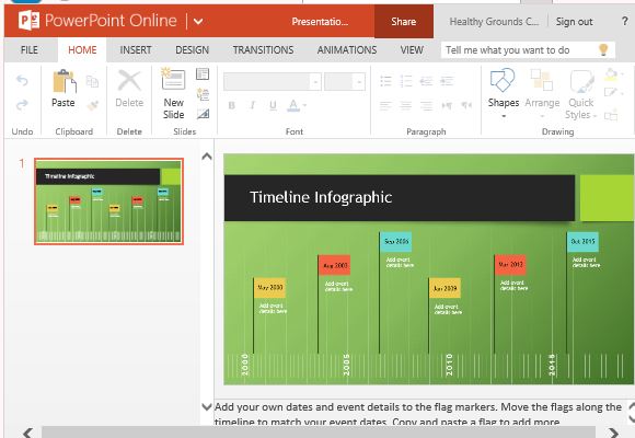flags infographic timeline template for powerpoint online