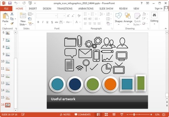 animated simple icons powerpoint template