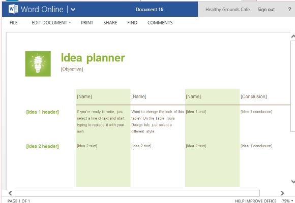 brainstorming document template brainstorming template