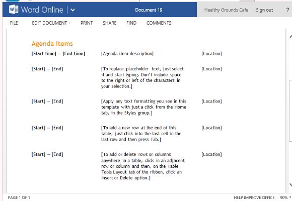 business meeting agenda template for word online agenda with times template