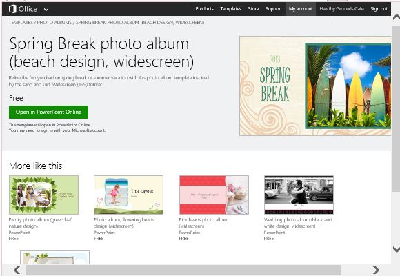microsoft word photo album template