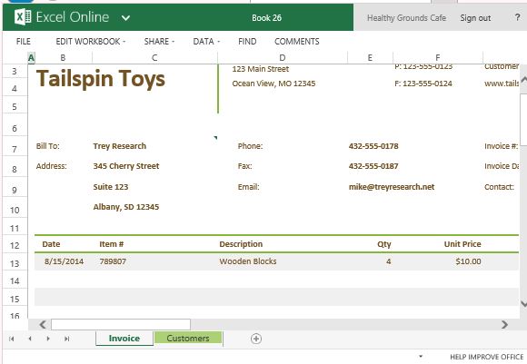 free commercial invoice template