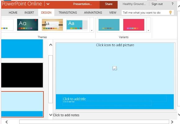 metropolitan blue powerpoint template