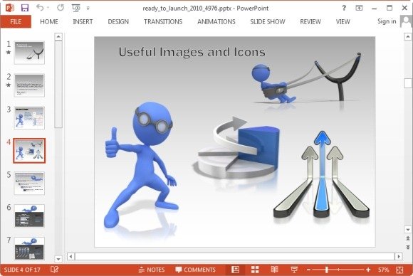 animated ready to launch powerpoint template