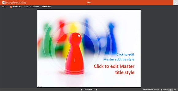 how to view powerpoint documents online in a browser using office