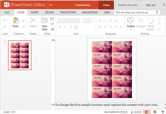 Business Cards Maker Template For Point
