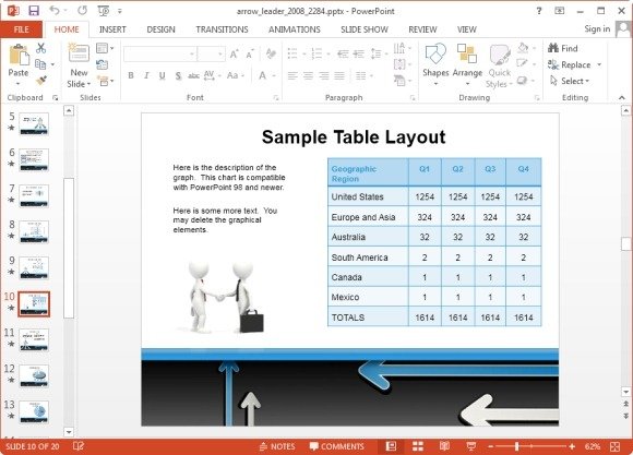 animated arrows template for powerpoint