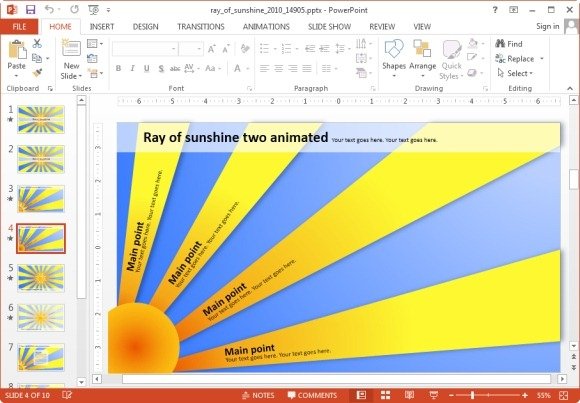 sunshine template