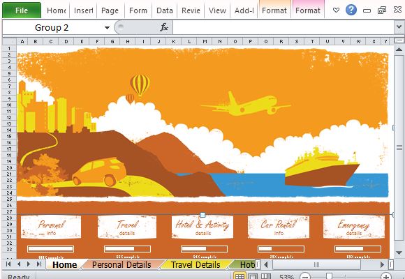 free vacation planner excel template
