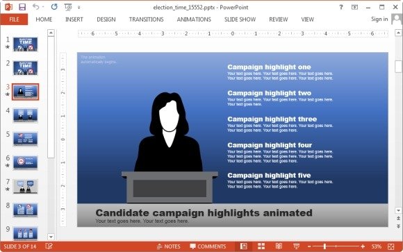 animated election powerpoint template