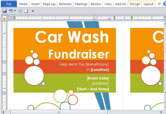 door hanger flyers template for word car wash fundraiser template