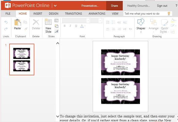 party invitation templates for powerpoint online