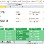 Professionally Designed Template for Bank Reconciliation