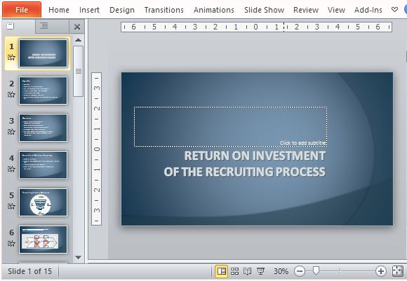 recruiting process return on investment template for powerpoint recruiting process return on investment template for powerpoint, Presentation templates
