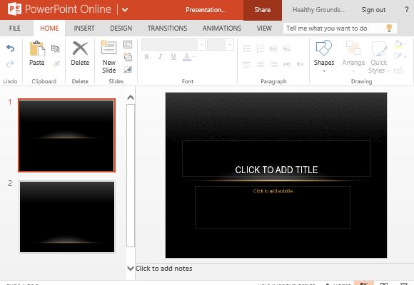 horizon powerpoint template powerpoint online templates