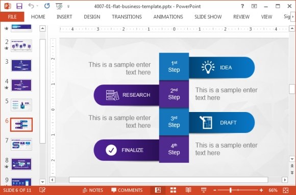 Business Powerpoint Template With Violet Color Palette By Slidemodel Milestone Presentation Template
