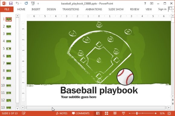 animated baseball playbook powerpoint template baseball field backgrounds powerpoint
