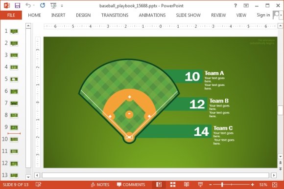 baseball statistics templates