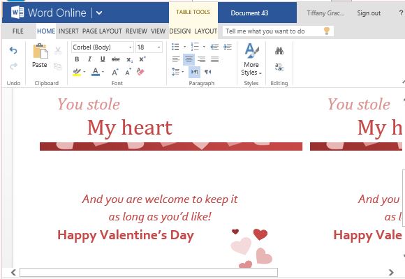 Valentine Cards Maker Template For Word Online Easily Change The Text In Template To Customize Your Message
