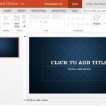 Rich Blue and Velvety Damask PowerPoint Template