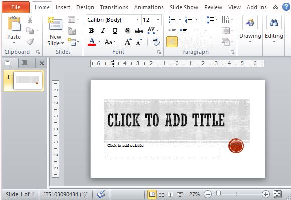 using a powerpoint template