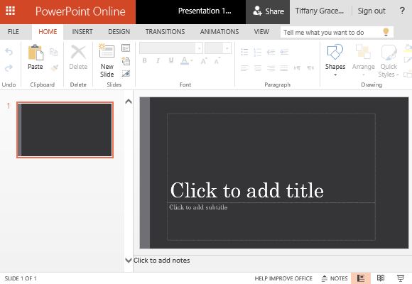 widescreen view powerpoint template