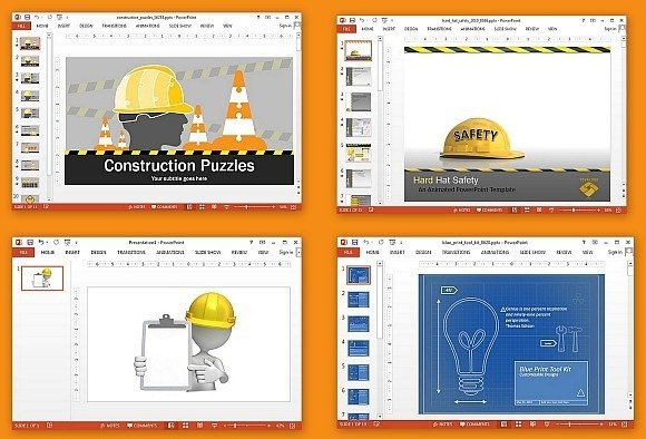 best animated construction powerpoint templates