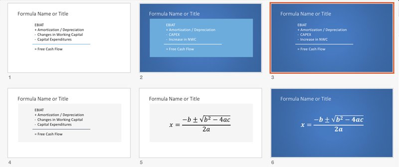 clearly display formulas in powerpoint using a simple free powerpoint templates 2015