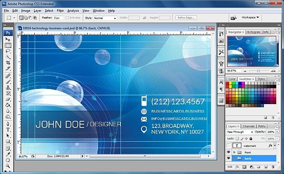 Create powerpoint template in photoshop.