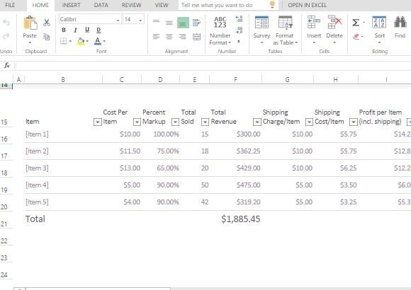 ticket sales tracking form