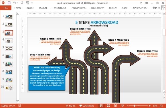 Animated Road Information Toolkit For PowerPoint
