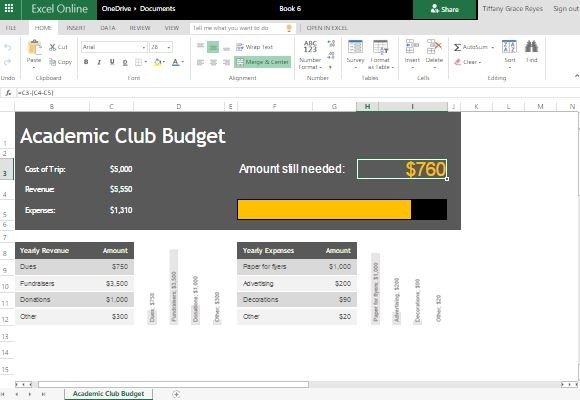 academic club budget template for excel club budget template