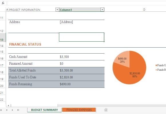 home construction budget template for excel