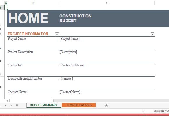 home construction budget template for excel how to create a budget plan in excel