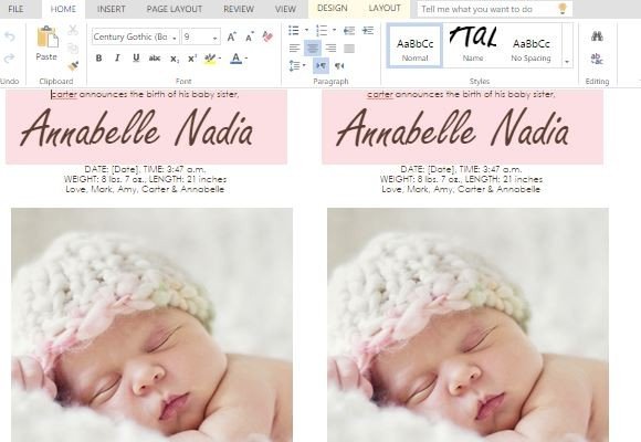 How To Make Child Birth Announcement Cards In Word Go To Baby Birth Announcement Card Template