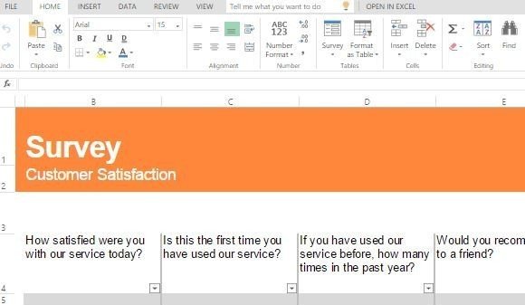 customer satisfaction survey template for excel