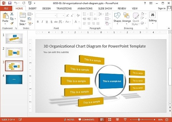 org chart template in powerpoint