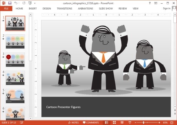 animated cartoon infographics powerpoint