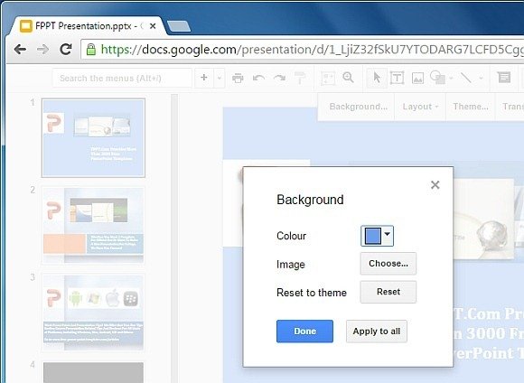how to change google slides theme background for your presentation