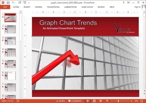 animated powerpoint charts template